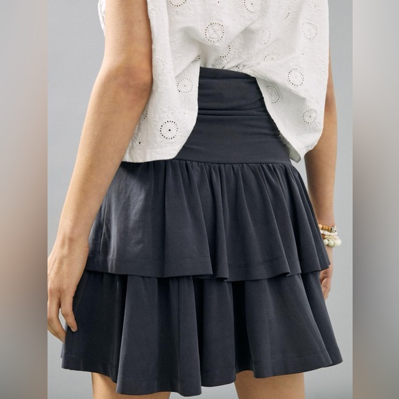 NWT Maeve Anthropologie Charla Tiered Mini Skirt - Picture 3 of 5